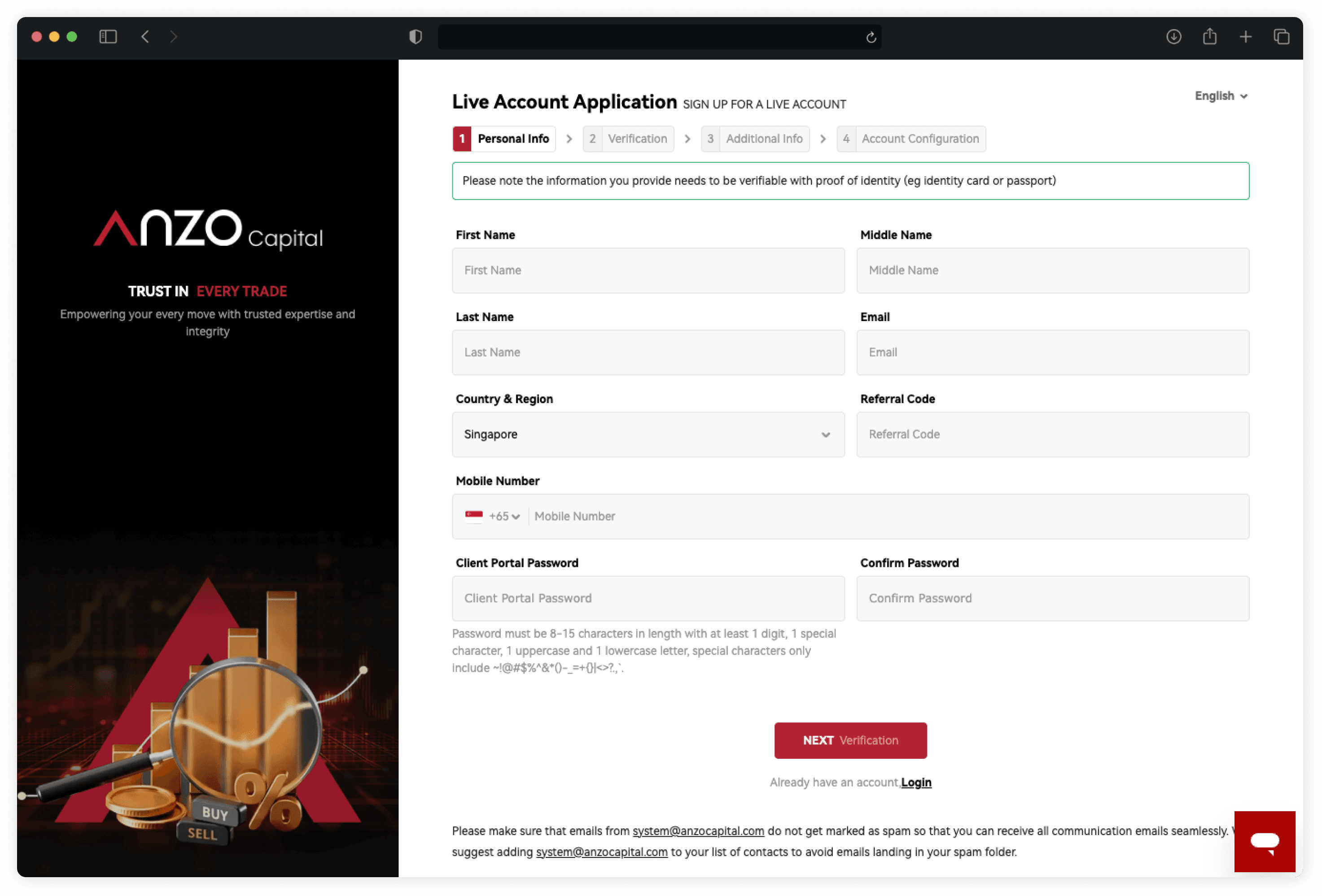 How to Open and Verify Your Account with Anzo Capital